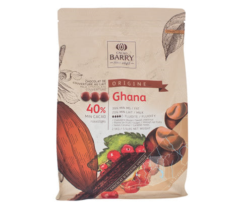 Cacao Barry Origin Milk Chocolate; Ghana 2.5 Kg