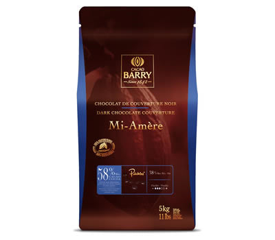 Cacao Barry Dark Chocolate; Favorites Mi-Amere 5 Kg