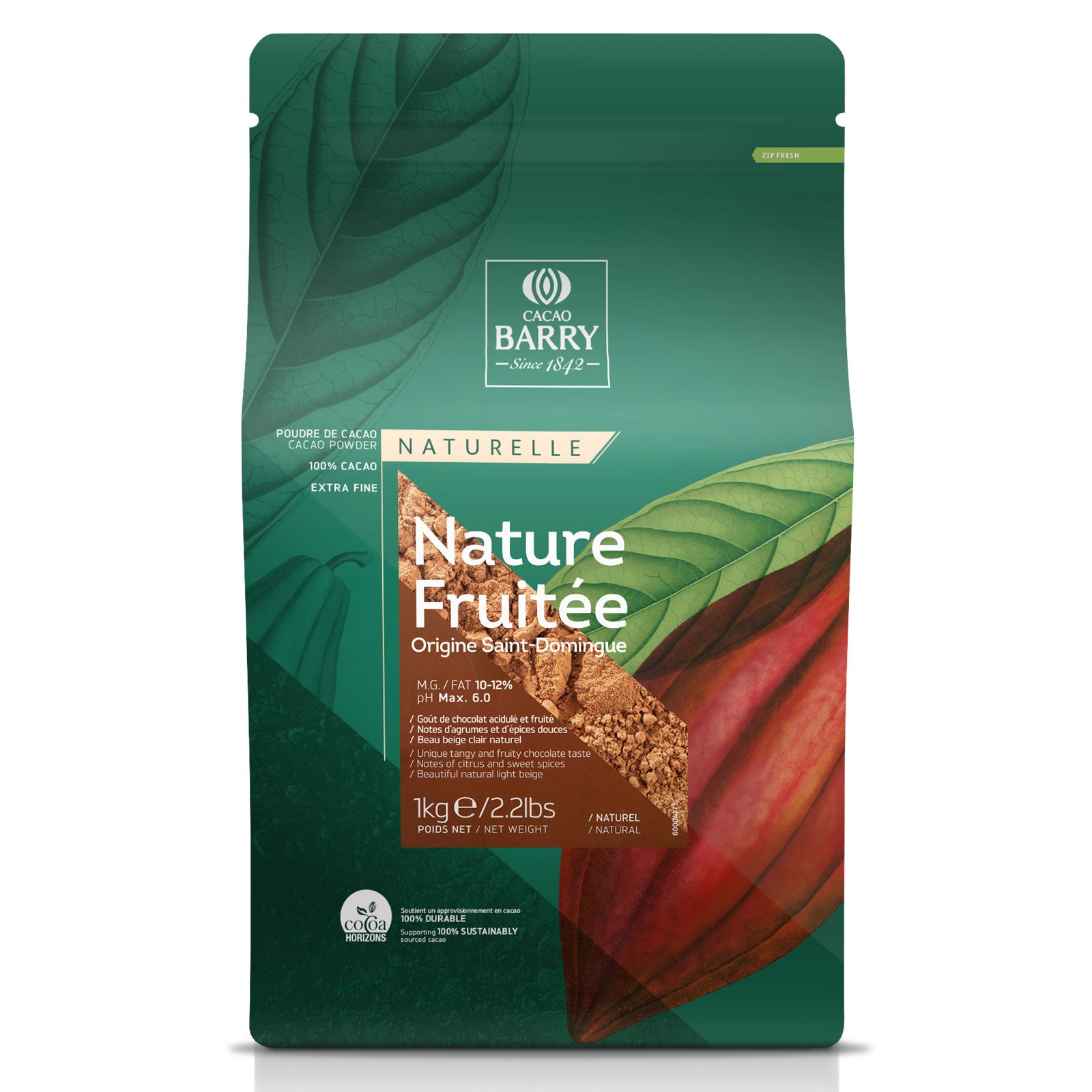 Cacao Barry Cocoa Powder; Nature Fruitee 1kg