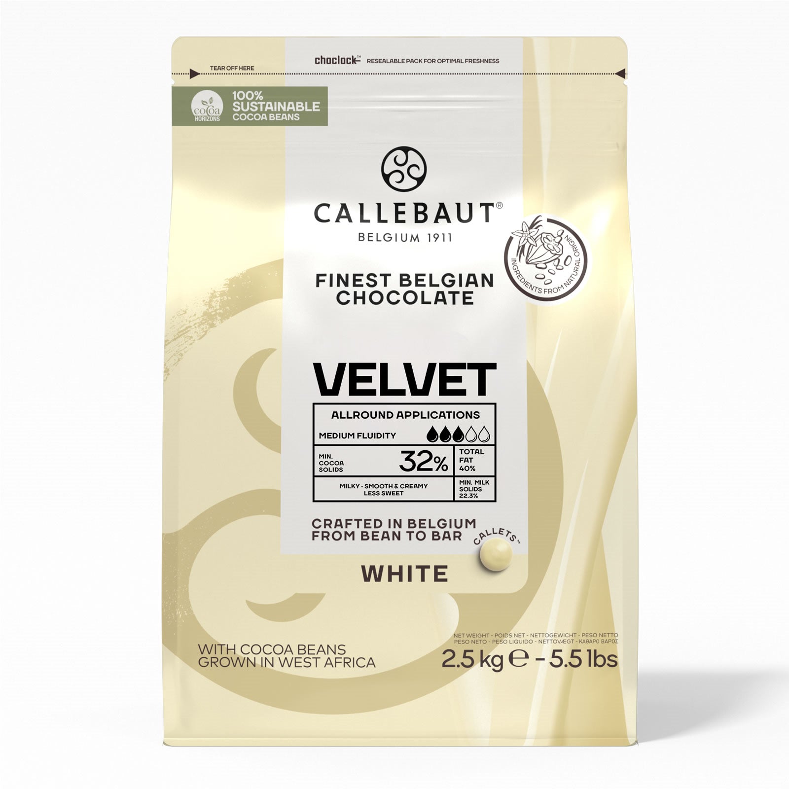 Callebaut White Chocolate Velvet 2.5 Kg