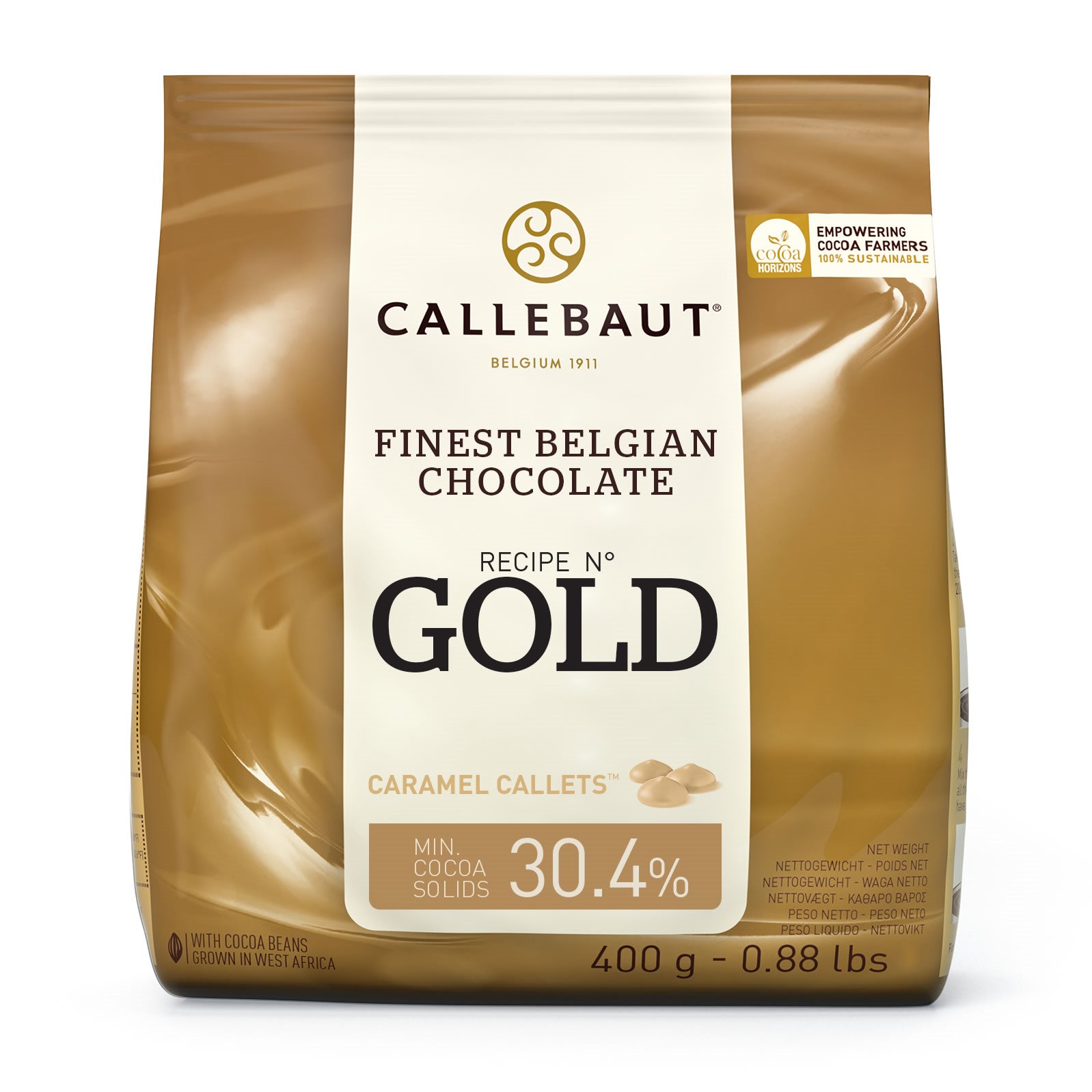 Callebaut Gold Chocolate; White Chocolate with Caramel