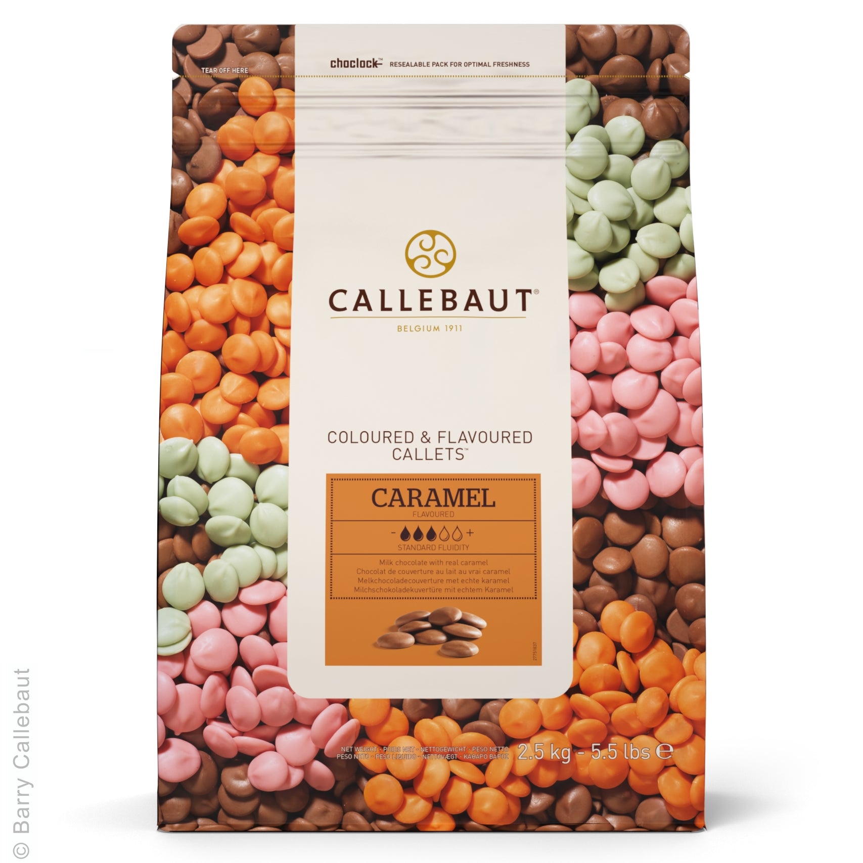 Callebaut Caramel Flavoured Milk Chocolate 2.5kg