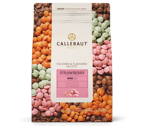 Callebaut Strawberry Flavoured White Chocolate 2.5 Kg