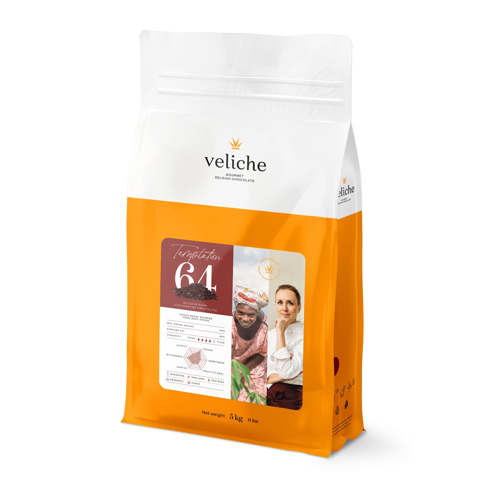 Veliche Gourmet Dark Chocolate; Temptation 64 5 Kg