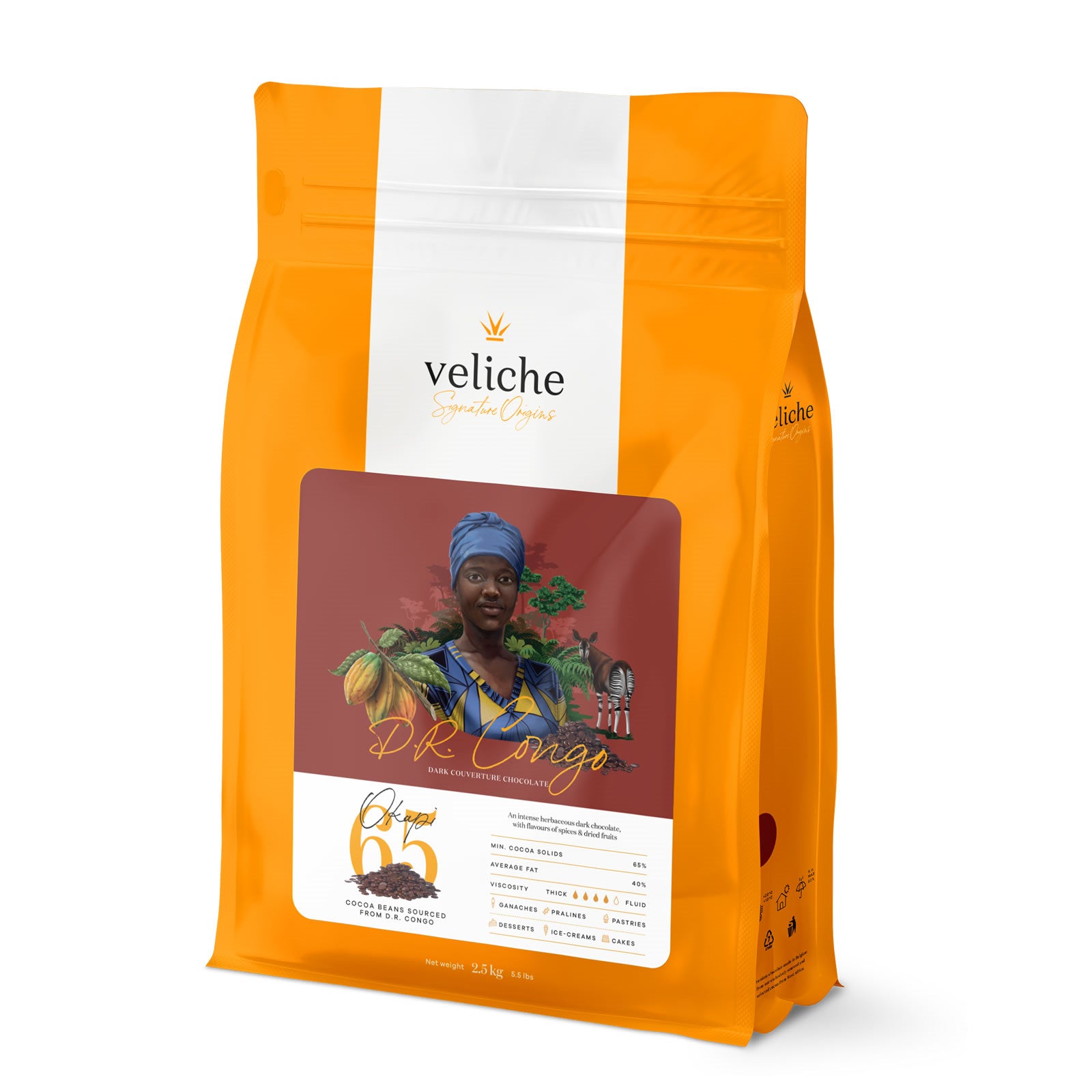 Veliche Origin Dark Chocolate; Okapi 2.5 Kg