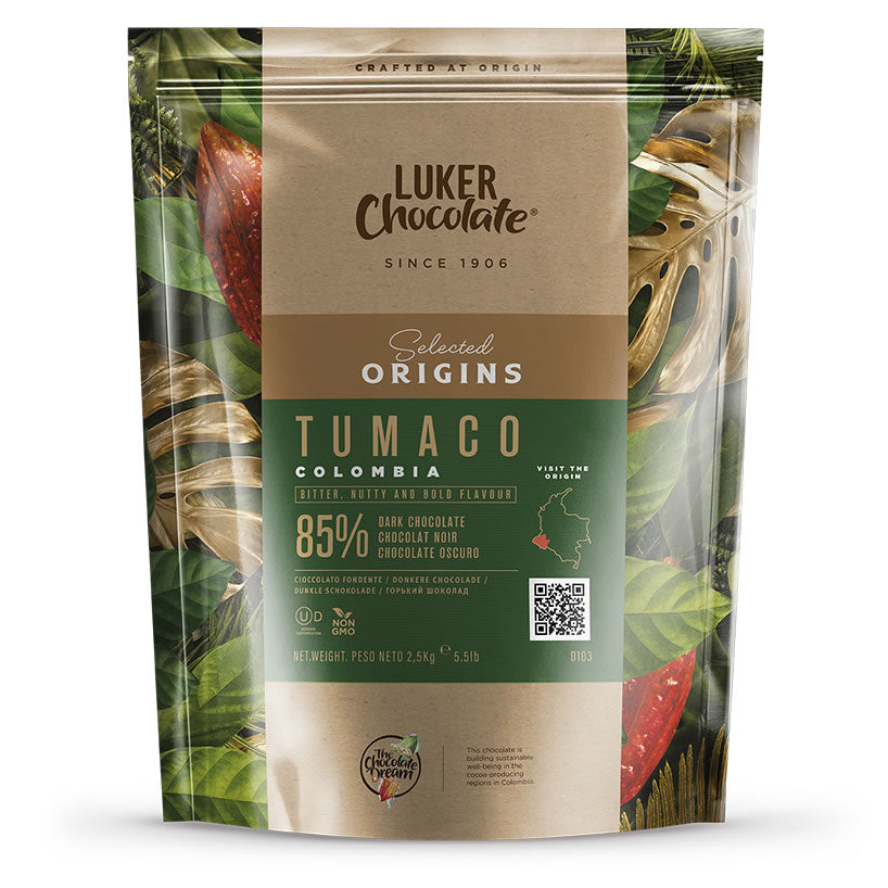 Luker Chocolate Selected Origins; Extra Dark Chocolate; Tumaco 2.5 Kg