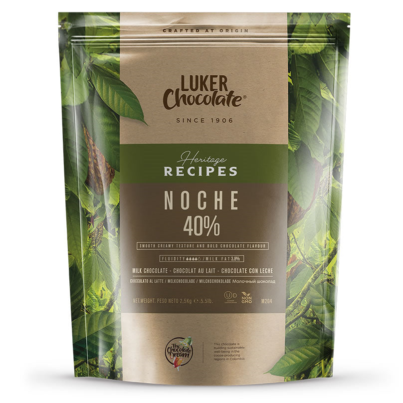 Luker Chocolate Heritage Recipes; Milk Chocolate; Noche 2.5 Kg