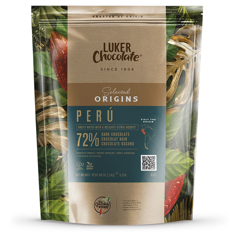 Luker Chocolate Selected Origins; Dark Chocolate; Peru 2.5 Kg