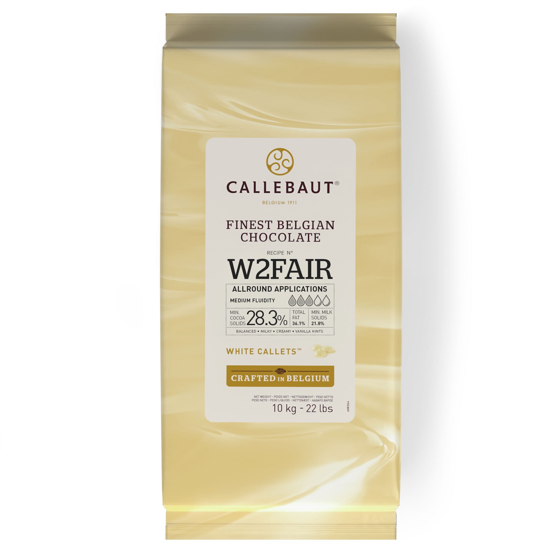 Callebaut Fairtrade White Chocolate; W2 10 Kg